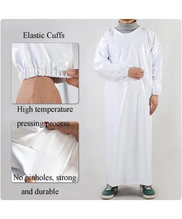 Buy Waterproof Black PVC Long-Sleeved Apron | Oil-Resistant Easy-to-Clean Work Apron for Kitchens & Meat Processing - 130x130cm - Buy Online on GoSupps.com