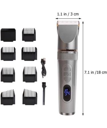 Electric Razor Multi-use Men Hair Clipper Trimmer Mustache Beard Trimmer Hair Cutting Kit Hair Clippers for Men for Men Husband Father (Silver Three-Way Speed) - Buy Online on GoSupps.com