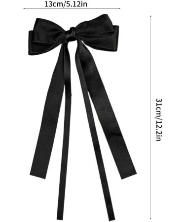 Double Layer Ribbon Bow Hair Clip Women Korean Bowknot Long Ponytail Clip Sweet Girls Hairpin Barrettes Headwear Gift Beige - Buy Online on GoSupps.com