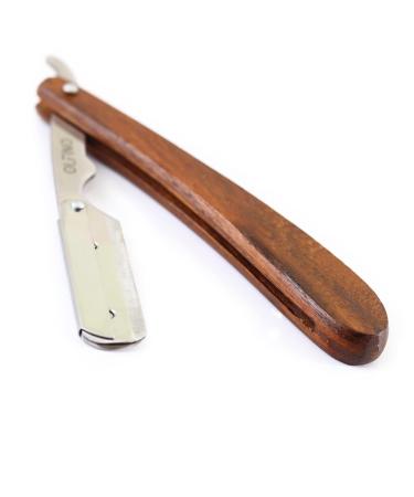 Professional Matt Black Razor with 24K Gold Accents & Bio-Wood Handle - Mustache & Beard Grooming Set - Includes 1 Black Razor + 1 Wooden Handle Razor - International Shipping Available - Buy Online on GoSupps.com