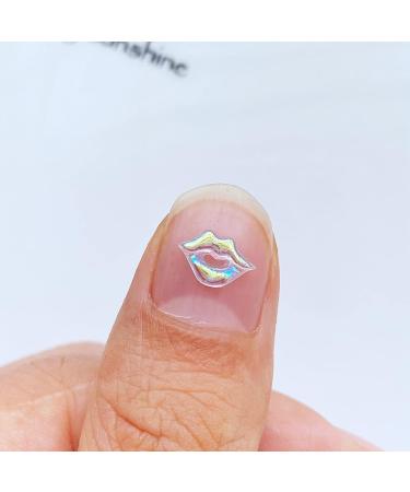 100 PCS 3D Lips Charms Kawaii Nail Rhinestones - Valentine's Day Nail Art Decoration - Buy Online on GoSupps.com
