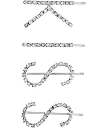 FOMIYES 3 Sets Kiss Hairpin Rhinestone Hair Clip Hair Barrettes for Girls Silver Hair Accessories Kids Hair Clips for Girls Hair Pin Small Hair Barrettes Diamond Child Decorate Rhinestones - Buy Online on GoSupps.com