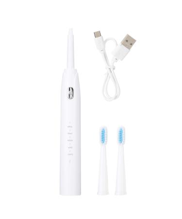 Electric Toothbrush for Adults USB Rechargeable Smart Automatic Power Toothbrushes with 5 Mode & 2 Brush Heads 2-Min Smart Timer /522 (Size : White)