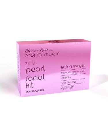 Aroma Magic Pearl Facial Kit - 7 Steps Skincare Set for Oily & Acne Prone Skin | Deep Cleansing Reduces Spots & Smoothens Skin | Single Use - Buy Online on GoSupps.com