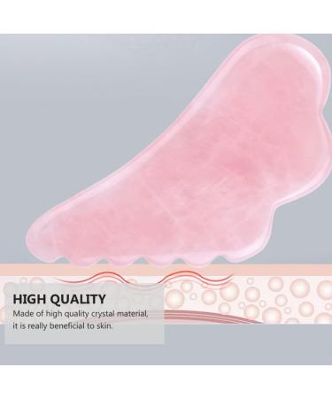 FRCOLOR Quartz Wing Scraping Board & Gua Sha Facial Massager - Rose Crystal Roller for Neck & Face - 10.2x5.5cm - International Shipping Available - Buy Online on GoSupps.com
