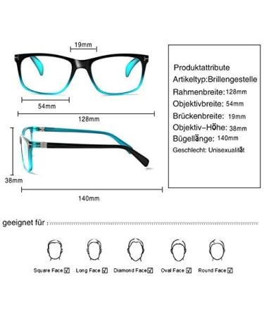 Kerecsen Women's 3-Pack Reading Glasses - High-Quality Rectangular with Feather Hinges Comfortable 2.75 & 3 Blue Magnification - Buy Online on GoSupps.com