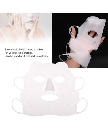 Silicone Face Mask Reusable Ear-Hook Silicone Facial Mask Cover Prevent Serum Evaporation Salon Beauty Tool - Buy Online on GoSupps.com