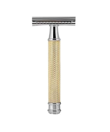 Metal household men's razor gold-coloured (gold)