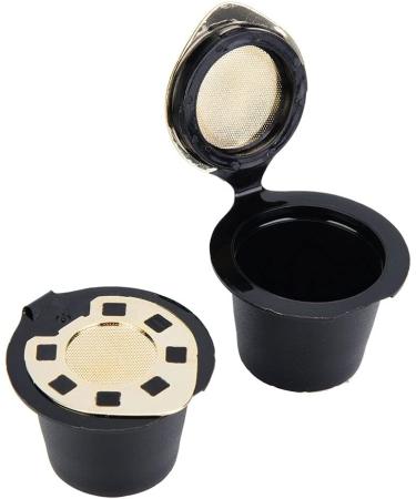 Capsules de caf r utilisables en plastique et en acier inoxydable avec fonction mousse taille universelle dor argent Applicable NESCAF (Ou) - Buy Online on GoSupps.com