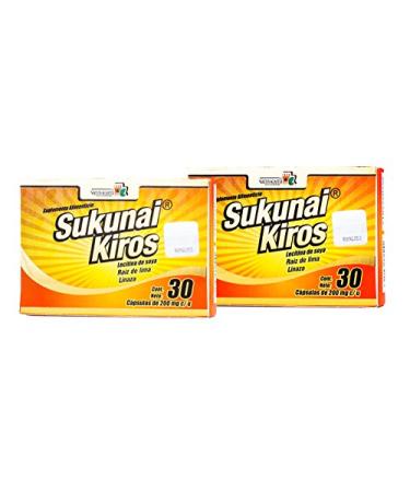 Sukunai Kiros 2 Pack 60 Capsules for Weight Loss 100 % Natural