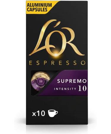 L'OR Espresso Supremo Intensity 10 Coffee Pods Pack of 10 (100 Capsules Total) - Buy Online on GoSupps.com