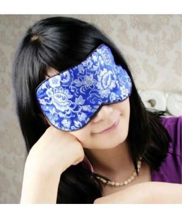 Paradise Silk One New Real Silk Brocade Blue Eye Cover Sleep Mask Shade - Buy Online on GoSupps.com