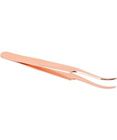 Eyelash Applicator Tool DIY Rose Gold Curved Lash Tweezer for Easy Lashes Application and Removal - Buy Online on GoSupps.com