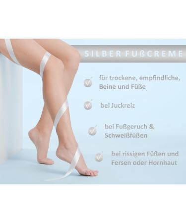 Blure Silver Foot Cream 100ml - Hydrating Relief for Dry Sensitive Cracked Feet | Treat Foot Odor & Itching with Microsilver | International Shipping Available - Buy Online on GoSupps.com