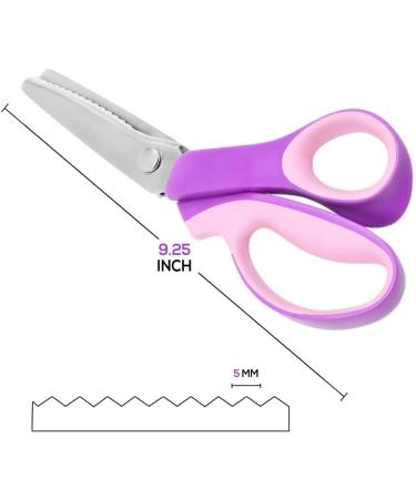 Pinking Shears Scissors for Fabric - 2-Piece Bundle of Zig Zag & Scalloped Shears | 100% Stainless Steel - Ideal Craft Scissors for Decorative Edges - Buy Online on GoSupps.com
