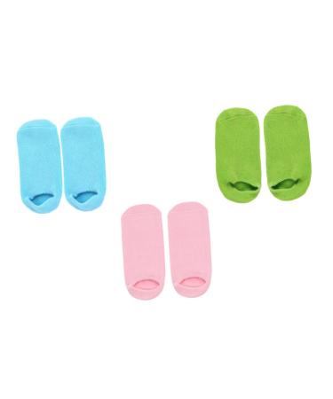 Healeved 3 Pairs Foot Moisturizing Socks Overnight Spa Socks Hydrating Lotion Socks Moisturizing Foot Sock Beauty Salon Foot Caring Socks Foot Socks Warm Socks Dry Foot Mask Keep Warm Gel