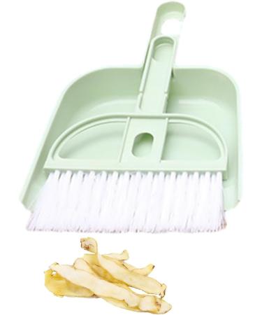 Jextou Small Dustpan and Brush Set Desk Cleaning Set - Portable Hand Cleaning Dustpan and Brush Set for Keyboard Countertop Green - Buy Online on GoSupps.com