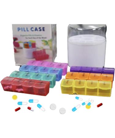 Weekly Pill Organizer - 7-Day Pill Box with 4 Modes | Large Capacity Medicine Case for International Shipping - Buy Online on GoSupps.com