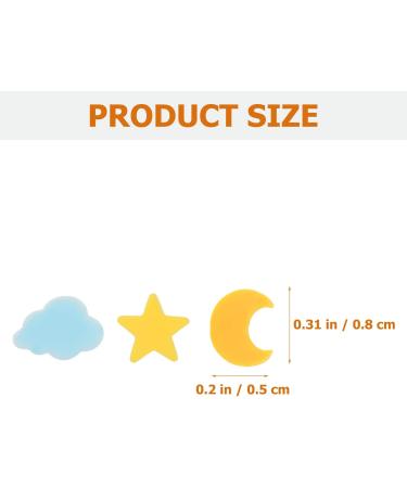 FOMIYES 4pcs 1 Nail Art Polymer Clay Sticker for Nails Star Moon Pendants Candy Stickers Nail Art Decoration Resin Sprinkles Nail Decals Fruit Stickers DIY Slices Decorative Sheet Manicure - Buy Online on GoSupps.com