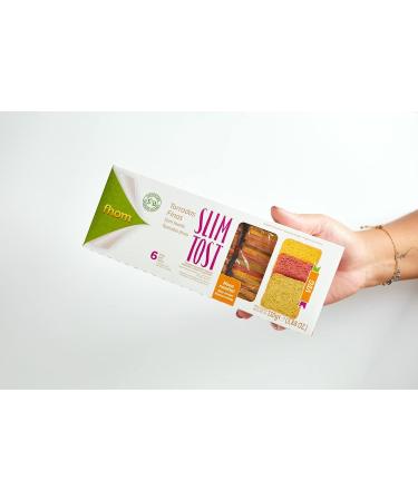 FHOM Slim Veggie Mini Toasts Crackers - No Artificial Colors, Vegan, Crispy & Low Sodium - 3.88oz (Pack of 2) - Buy Online on GoSupps.com