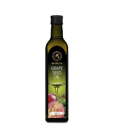 Grape seed oil 500ml - food oil for consumption - glass bottle - vegan - grape seed oil for pan dishes saucen & marinades highly heated - Italian - food oil for roasting cooking grilling - Buy Online on GoSupps.com