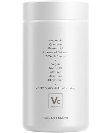 Codeage Liposomal Vitamin C+ Platinum - 1000 Mg Vitamin C Vitamins Glutathione NAC (N Acetyl Cysteine) Resveratrol CoQ10 Rutin Elderberry Quercetin Rosehip Citrus Bioflavonoids - 180 Capsules - Buy Online on GoSupps.com