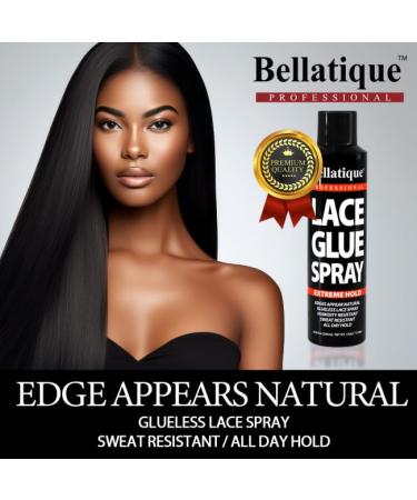 Lace Glue Spray (6.76 oz) - Extreme Hold. Edges Appear Natural Humidity Resistant Sweat Resistant All Day Hold Quick Drying Flake Free Easily Removed Quick & Easy. - Buy Online on GoSupps.com