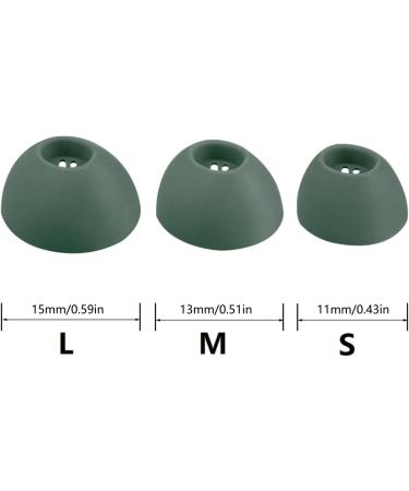 3Sets Silicone Earbud Tips Earplugs for Buds 2 in Ear Headphones Eartips Sound Isolation Dark Green - Buy Online on GoSupps.com