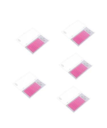 MAGICLULU 5 Boxes Color Grafting Eyelashes 3d Faux Lashes Cosplay Eyelashes Art Eyelashes Natural Look Eyelashes Makeup Lash Reusable Lashes Imitation Miss Flash Pink Extend