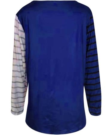 Fashionable Women's Sweater Dress - Casual V-Neck T-Shirt Butterfly Print Long Sleeves Summer Size 42 Blue XXL - International Shipping - Buy Online on GoSupps.com