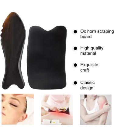 Durable Schabebrett Massage Scraping Board - Ergonomic Natural Oxen Horn Gua Sha Tool for Improved Blood Circulation - Buy Online on GoSupps.com