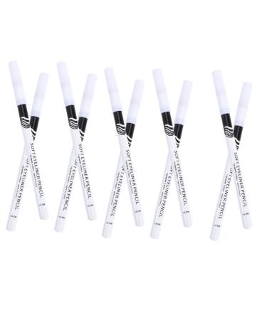 VINTORKY 24pcs Eyeliner Pencil Girl Eye Line Pencil Cosmetics Hair Braiding Sponge Woman Wooden Pole White