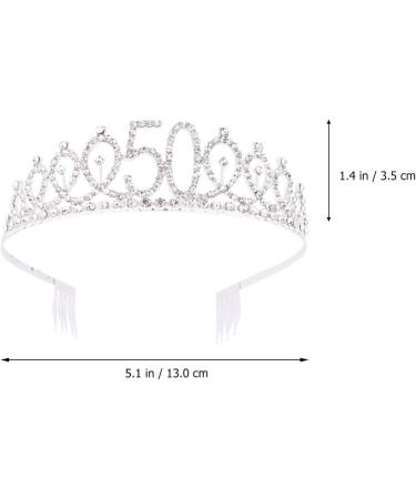 Lurrose 21st Birthday Crystal Crown Tiara - Rhinestone Headband with Hair Comb | Elegant Gold & Silver Decor for Weddings & Parties - Buy Online on GoSupps.com