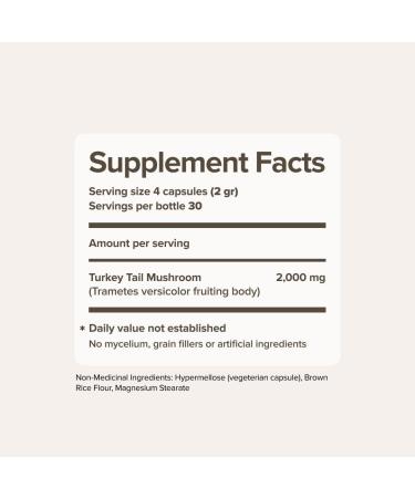 Turkey Tail Mushroom Capsules by Bloomable I Gut Health and Immunity (120 capsules) 120 count (Pack of 1) - Buy Online on GoSupps.com