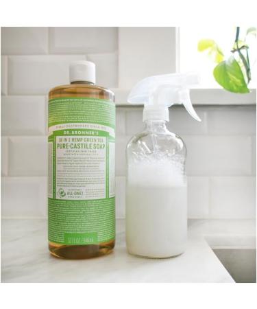 Dr Bronner's Dr Bronners 18in1 natural soap organic liquid soap green tea shower gel hand soap shampoo and much more with organic oils Fair Trade 945 ml - Buy Online on GoSupps.com