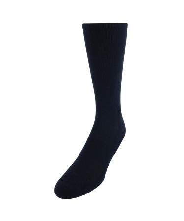 Windsor Collection Men's Non-Binding Wide Top Diabetic Sock (1 Pair) One Size Black