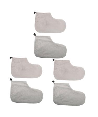 Housoutil 3 Pairs Wax Warm Foot Cover Pedicure Foot Paraffin Wax Gloves and Booties Wax Warmer Foot Wear Convenient Wax Foot Cover Boots Paraffin Wax Accessory Plush Bath Mat Lotion 28X20X0.9CMx3pcs Greyx3pcs