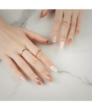 DANNI & TONI 28 Gel Nail Polish Strips - Autumn Fascinating Marble Stamping Design - Buy Online on GoSupps.com