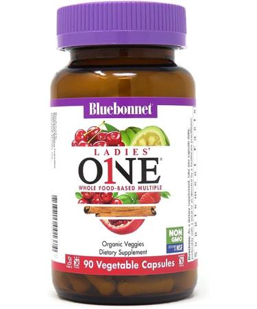 Bluebonnet Nutrition Ladies ONE Whole Food Multivitamin - 90 Vegetable Capsules - Buy Online on GoSupps.com