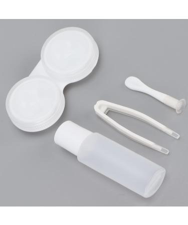 Contact Lens Travel Case Set with Care Fluid Bottle - Mini Etui with Tweezers & Storage for Soaking Lenses - Buy Online on GoSupps.com