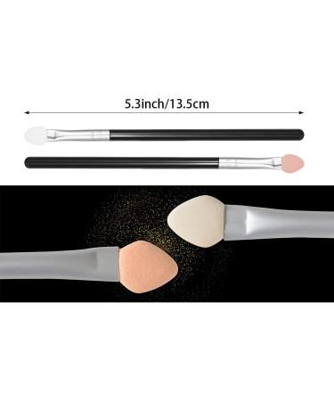 Buy Two-Color Rubber Cotton Eye Makeup Brushes - 10 PCS Sponge Applicator & Oval Tipped Eyeliner Brush for Flawless Eyeshadow | International Shipping Available - Buy Online on GoSupps.com