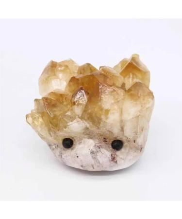 1pc 4cm-6cm Natural Mini Sized Citrine Hedgehog Crystal Stone Gift for Decoration Suitable for Home Crystals Stone Mineral Specimen