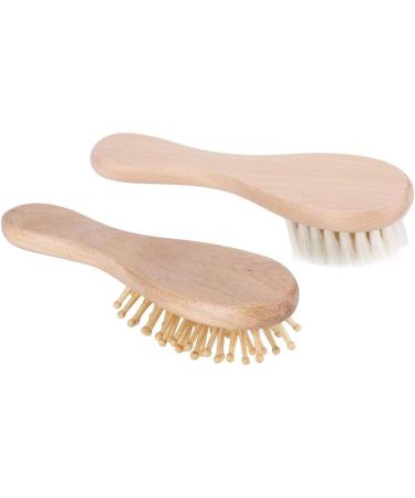 Natural Wooden Baby Hairbrush and Comb Set | Eco-Friendly Newborn Care for Toddlers - Buy Online on GoSupps.com