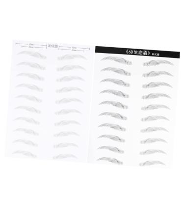 FOMIYES 2 Pairs Makeup Decals Eyebrow Artificial Eyebrow Patch Eyebrow Stickers 6d Disposable Makeup Tools