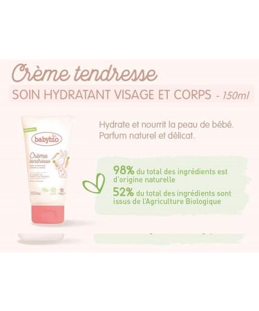  BabyBio BABYBIO - Tendresse Cream - Organic Baby Moisturizing Cream - Face and Body 150 ml - Made in France - Buy Online on GoSupps.com