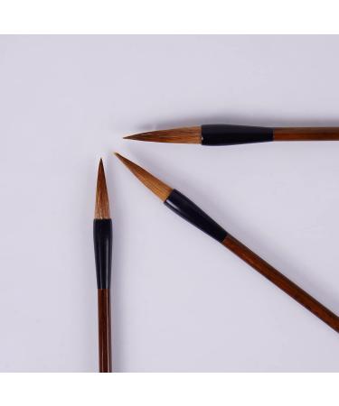 Hbasyp Chinese Traditional Calligraphy Brush Set - Wolf Hair/Sumi Drawing/Painting Set - Small Brown Box - Buy Online on GoSupps.com