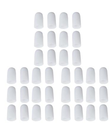 Healvian Protector Big Friction Silicone Toe Guards Breathable Orthotic Pad Strengthener Valgus Blisters Relief Provide Finger for White Cots Hammer of Stubbed Calluses Fingers Thumb 18pairs