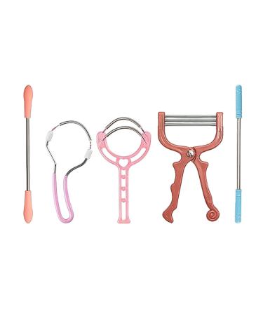 Tiardey 5PCs Face hair remover stainless steel spring epilator upper lip hair remover for fine hair on the face and other parts of the body