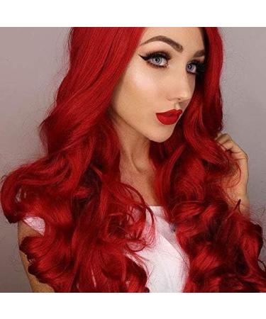ColorfulPanda Long Red Curly Wavy Hair Wig for Women - Anime Cosplay Costume Party Synthetic Wig - Buy Online on GoSupps.com