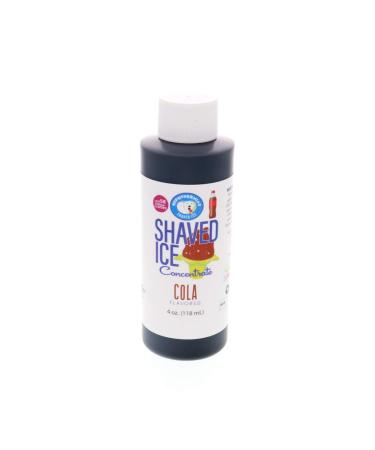 Cola Shaved Ice and Snow Cone Flavor Concentrate 4 Fl Ounce Size (makes 1 gallon of syrup with sugar and water added)